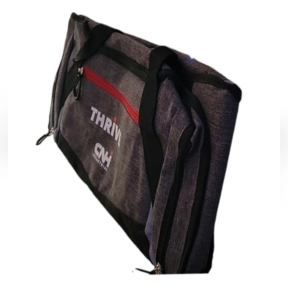 🆕️ BRAND NEW CNH Case New Holland Thrive Duffel Bag - Red Gray Black White